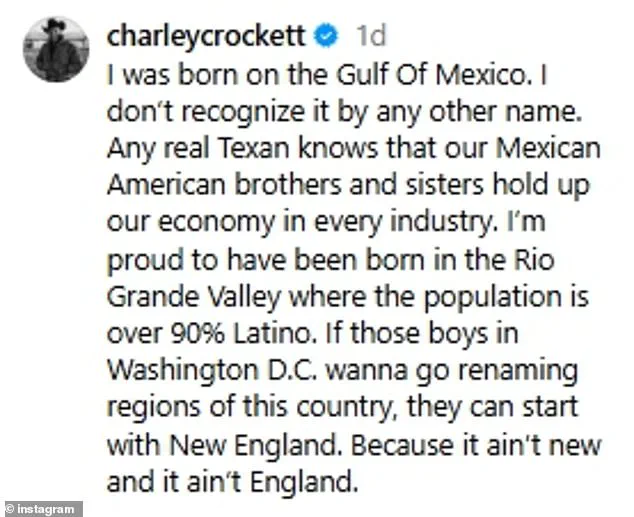 Controversy Over Trump's Renaming of the Gulf of Mexico Sparks Cultural and Political Debate, With Charley Crockett at the Center