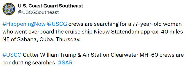 Coast Guard Launches Multi-Agency Search for Missing Passenger After Overboard Incident on Holland America Cruise Ship
