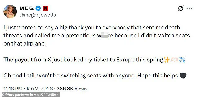 Texas Woman's Viral Post Sparks Airline Etiquette Debate and Financial Windfall