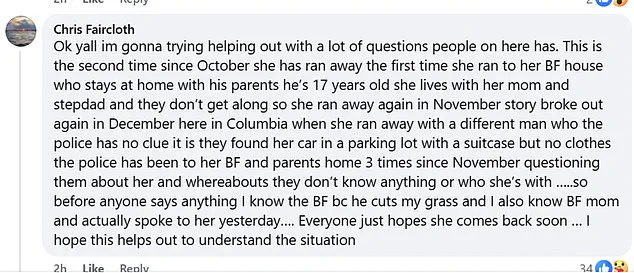 Missing Teenager Sparks Urgent Appeal by Lexington County Sheriff's Office