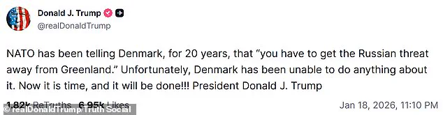 Trump Slams Denmark Over Greenland Security, Declares Urgent Need to Counter Russian Threat, Echoing US Arctic Sovereignty Concerns