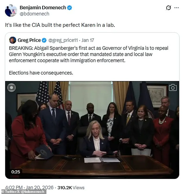 Virginia Governor Abigail Spanberger Faces Controversy Over Early Executive Actions