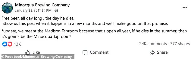 Exclusive: Wisconsin Brewery's Controversial Free Beer Offer Tied to Former President Trump's Death Sparks Outcry and Support