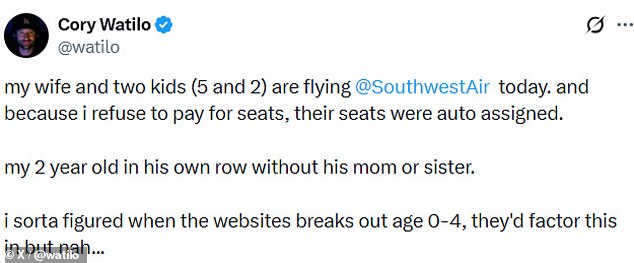 Father's Viral Post Ignites Online Debate Over Southwest Airlines' Seating Policies