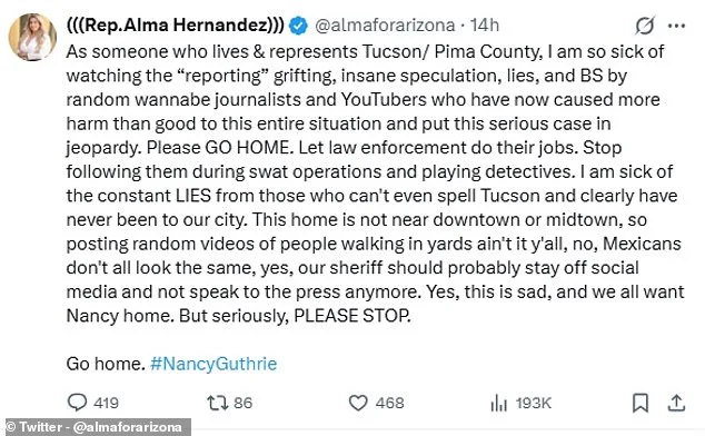 Nancy Guthrie's Disappearance Sparks Media Frenzy and Criticism Over Intrusive Reporting