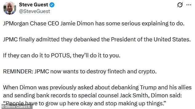 JPMorgan Chase Closes Trump's Accounts Post-Capitol Riot Amid Political Bias Claims