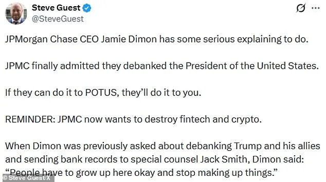 JPMorgan Chase Closes Trump's Accounts Post-Capitol Riot Amid Political Bias Claims