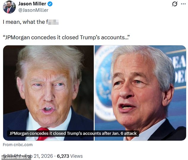 JPMorgan Chase Closes Trump's Accounts Post-Capitol Riot Amid Political Bias Claims