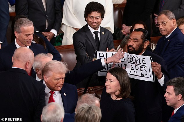 Al Green Protests Trump's AI Video at State of the Union