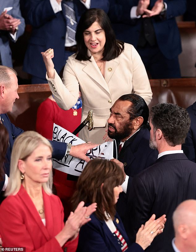 Al Green Protests Trump's AI Video at State of the Union