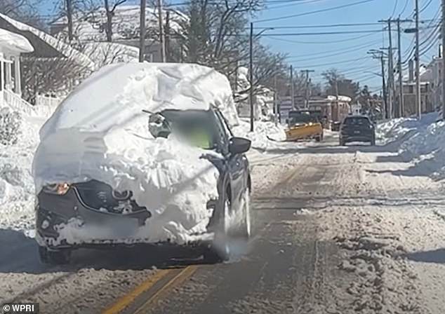 Rhode Island Driver's Snow-Covered Truck Sparks Outrage After Travel Ban Lifted