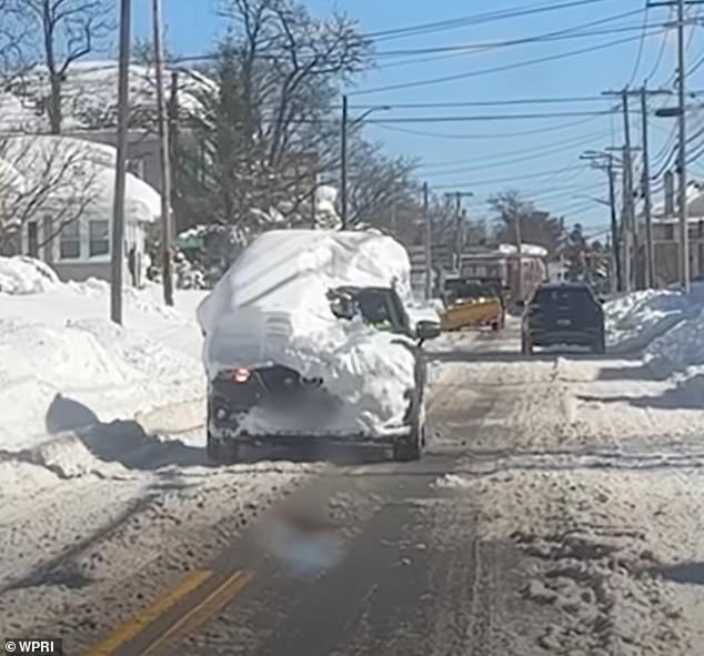 Rhode Island Driver's Snow-Covered Truck Sparks Outrage After Travel Ban Lifted