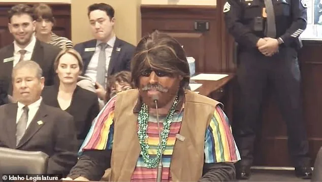 Far-Right Provocateur Wears Racist Costume During Idaho Immigration Bill Hearing