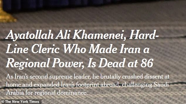 Ayatollah Ali Khamenei's Death Sparks Controversy as New York Times' Obituary Faces Criticism for Uncharacteristic Restraint