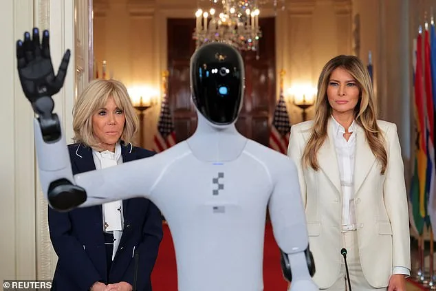 Historic White House Moment: Melania Trump Flanked by AI Robot Figure 3 at Global Tech Summit