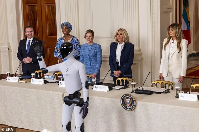 Historic White House Moment: Melania Trump Flanked by AI Robot Figure 3 at Global Tech Summit