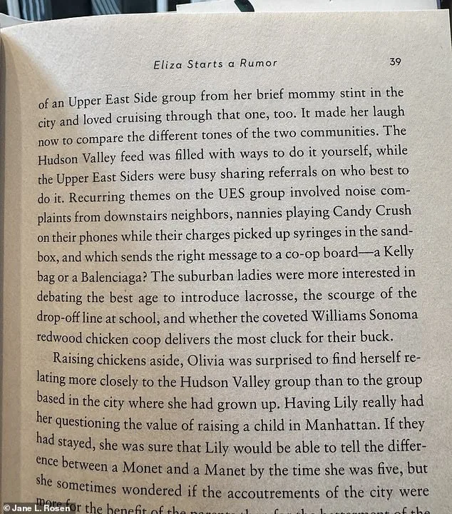 Jane L. Rosen Locked Out of Elite UES Mommas Group Over Controversial Novel Passage