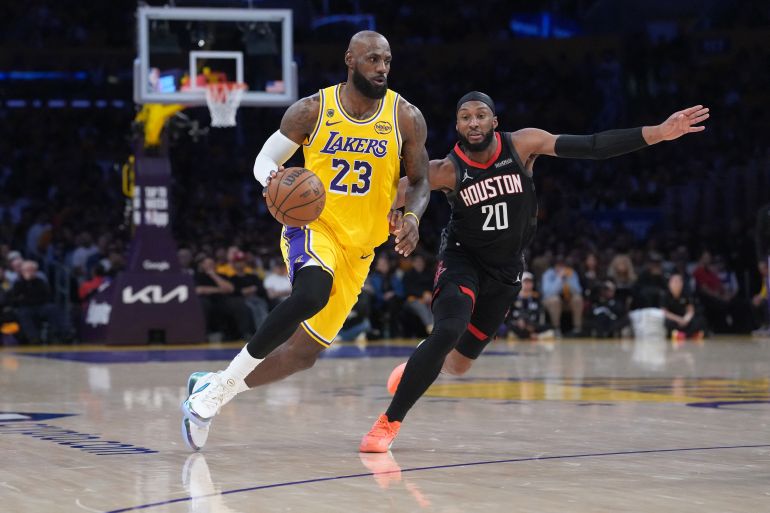 Lakers stun Rockets in Game 1 despite injuries to key scorers.