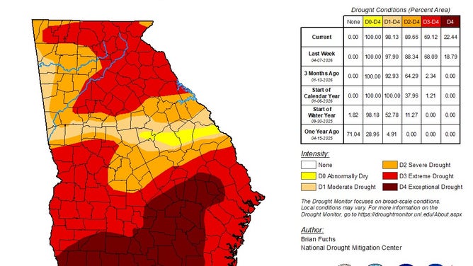 Georgia fires destroy homes as 90 blazes rage amid drought emergency.
