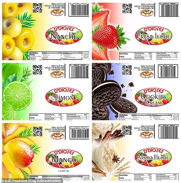 FDA recalls De Dios ice pops for undeclared dyes and hidden allergens.