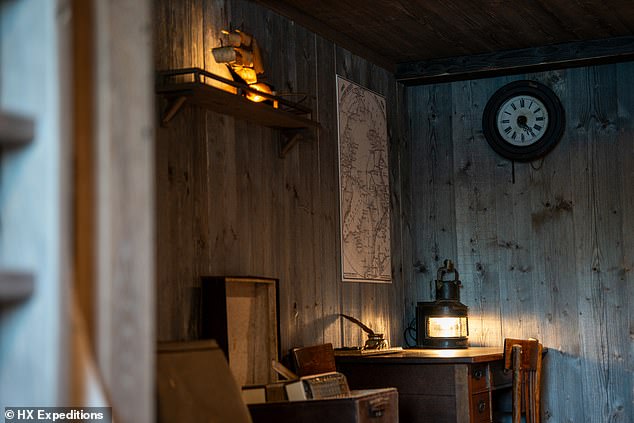 HX Expeditions transforms cruise ship cabin into 1896 Arctic exploration replica.