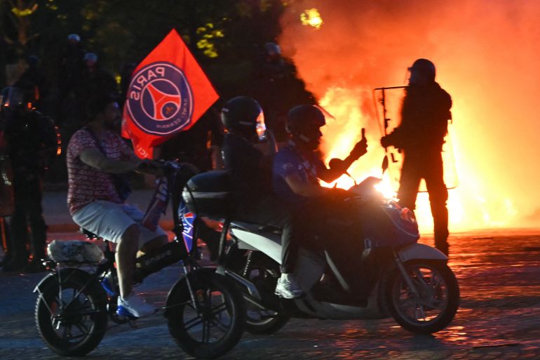 French police detain 416 people after PSG Champions League riot.