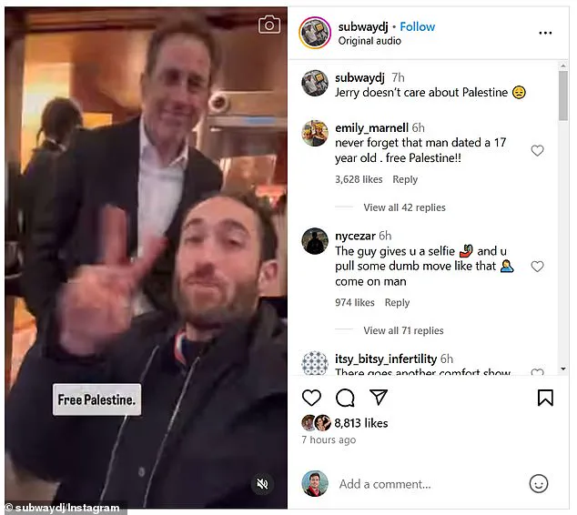 Jerry Seinfeld tells anti-Israeli activist 'I don’t care about Palestine'