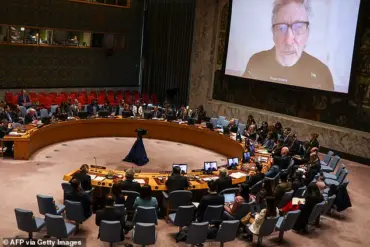 Pink Floyd's Roger Waters gives 'peace speech' at UN with Palestinian flag pin