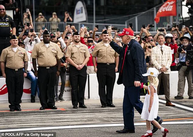 Trump's granddaughter waves from 'The Beast' at Daytona 500