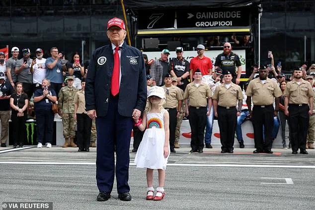 Trump's granddaughter waves from 'The Beast' at Daytona 500