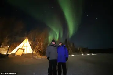 The Aurora Borealis Extravaganza: A celestial display over the US