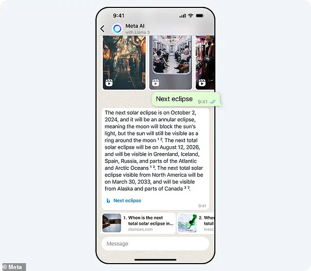 WhatsApp Introduces New Blue Icon for Accessing Meta AI Chatbot