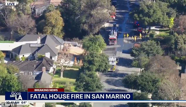 Prominent San Marino Man Arrested in Wife's Death After Home Fire Sparks Community Tragedy